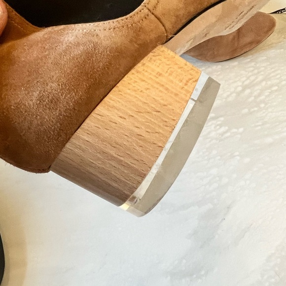 Dear Frances suede booties lucite heel - Picture 11 of 11